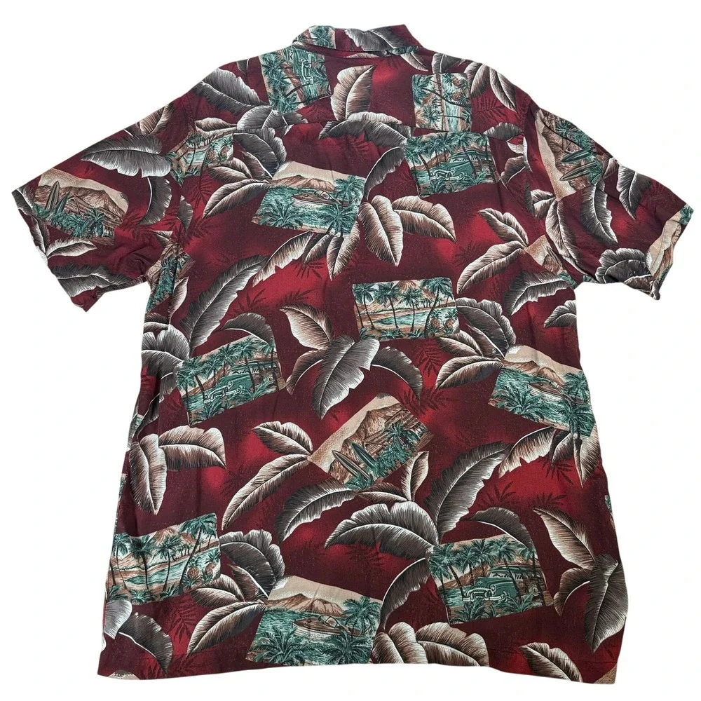 Lot of 2 Mens Rayon‎ Hawaiian Shirts Pierre Cardin XL David Taylor XLT Tropical